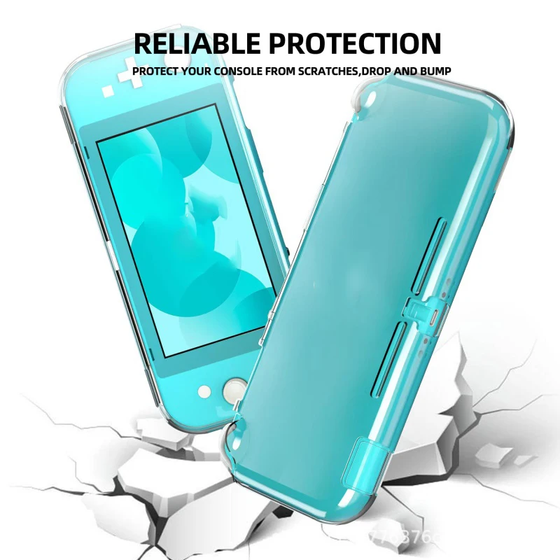 TPU Soft Case for Switch Lite Crystal Clear TPU Skin Full Cover Shell Grip Case Anti-Scratch Protective Cover