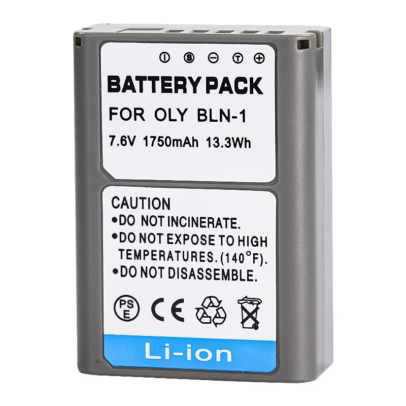 BLN-1 Bateria do aparatu 7,6 V 1750 mAh Akumulator do aparatów Olympus EM5 E-M5 Mark I 1 EM5 E-M5 Mark II 2 EM1 E-M1 EP5 — zdjęcie produktu 4