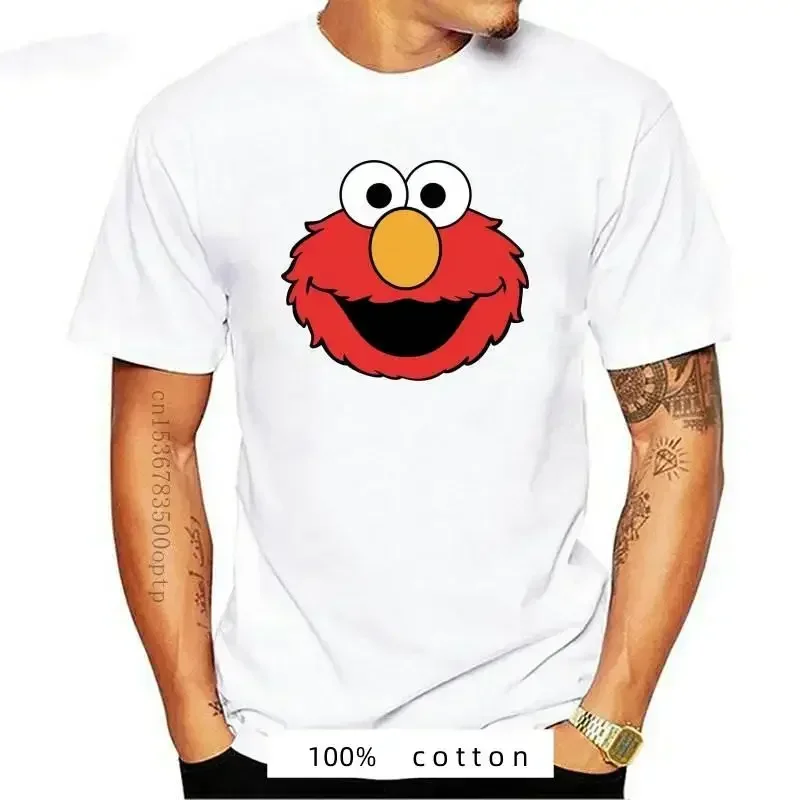 New Sesam Street Elmo Face 2024 Funny Men T-shirt - Joke Gift