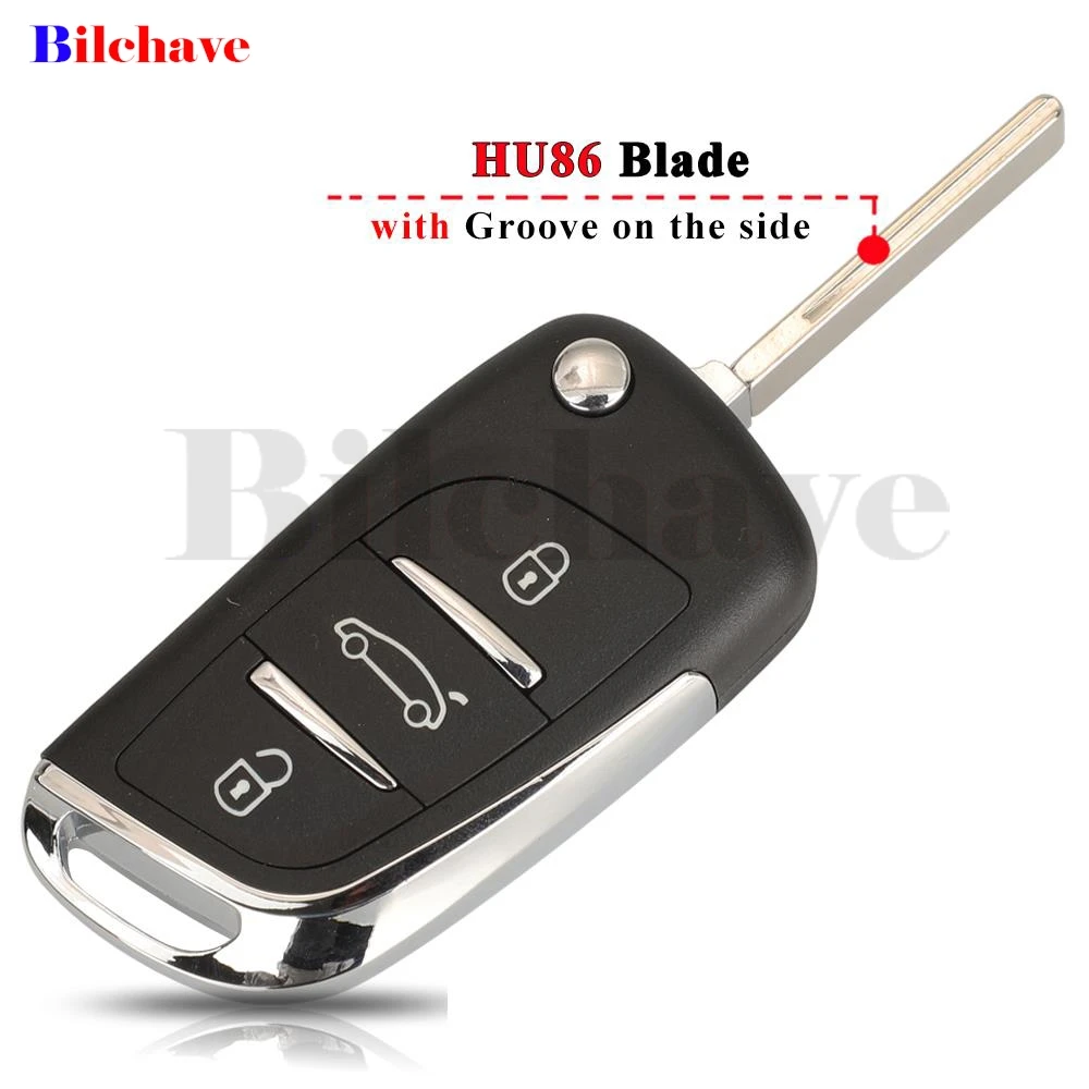 jingyuqin 3Buttons Flip Folding Remote Car Key Shell Case Fob For Citroen С2 C4 С3 С5 C6 DS4 DS3 DS5 C-Elysee Peugeot 307