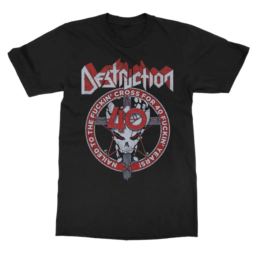Rare Destruction Band Graphic Cotton Shirt Unisex Summer Short Sleeve Fashion Brand Tee Luxury Casual Vintage Tees