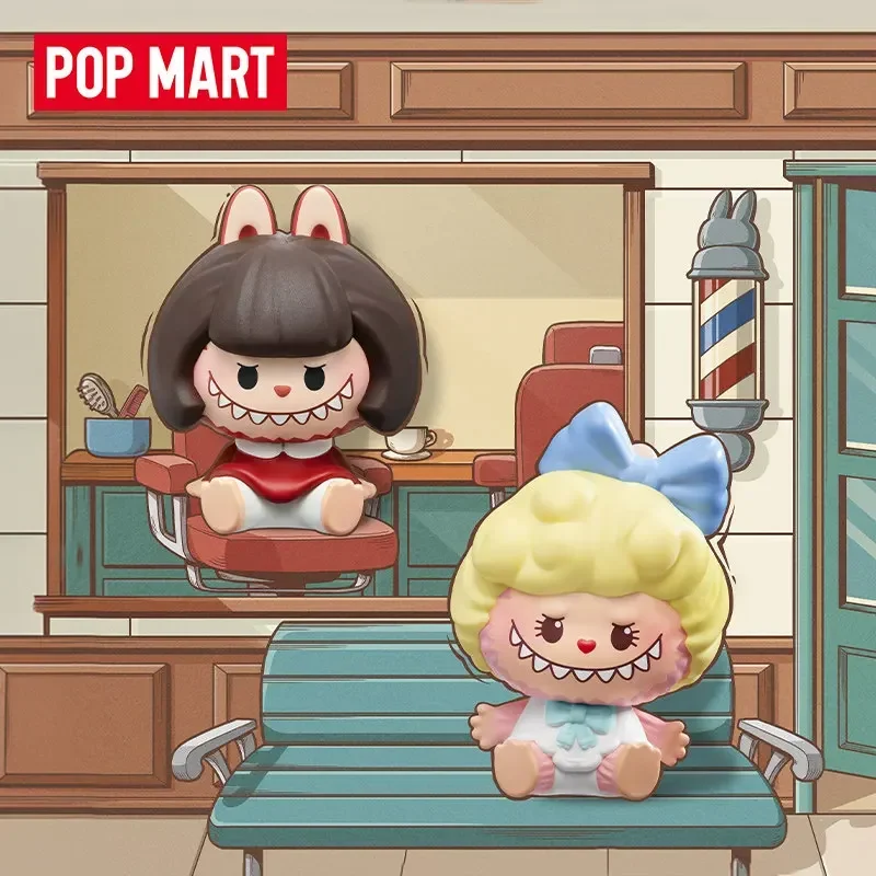 

POPMART POP BEAN LABUBU THE MONSTERS HAIR SALON Series Blind Box Toys Mystery Box Mistery Caixa Action Figure Surprise Cute