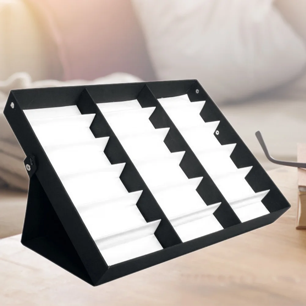 

18-слотовая коробка для хранения очков, витрина для солнцезащитных очков, ювелирных изделий, футляр для очков, дисплей для очков, держатель коробки для хранения