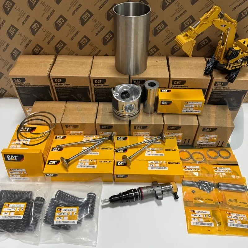 Caterpillar maquinaria de construcción piezas de motor Cat C6.4 C6.6 C-9 C7 C9 C13 C15 C18 3126 3306 3406 Kit de reparación de revestimiento anillo de pistón