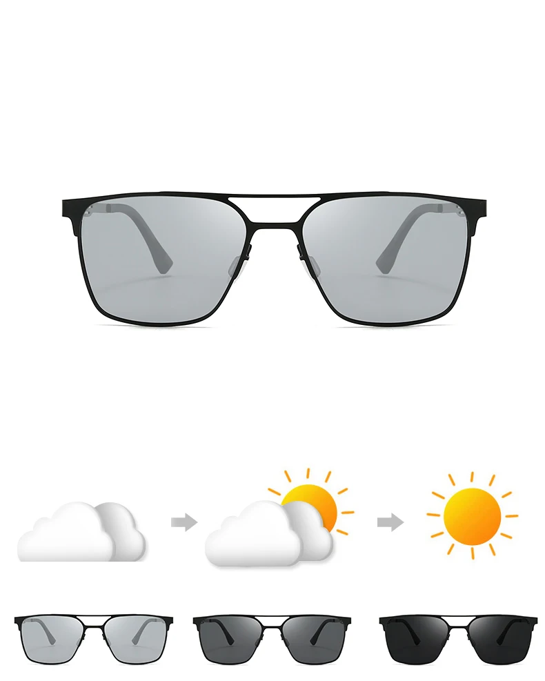 Polarisierte Sonnenbrille aus Metall im neuen Stil, modische Doppelrahmen-Sonnenbrille, geeignet zum Fahren und Sonnenschutz 5149 – Detail 7