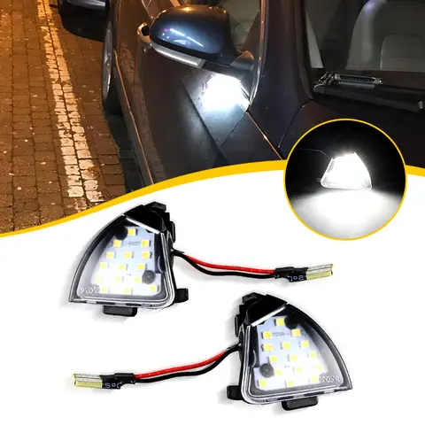 백색 LED 사이드 미러 방향 지시등, VW 골프 5 6 GTI 제타 MK3 MK5 변형 EOS 파사트 CC 샤란 스코다 수퍼브 B5 B6, 2 개