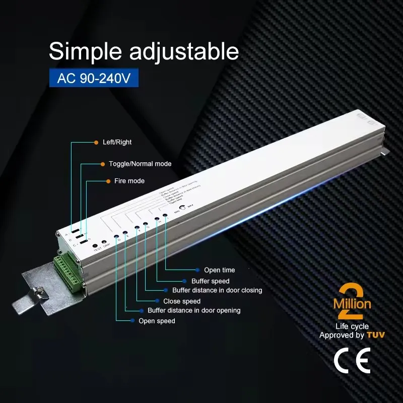 Turtech DTSC1000 AUTOMATIC TELESCOPIC DOOR Overlap Automatic Sliding Door with ISO9001/CE/ROHS Certificate