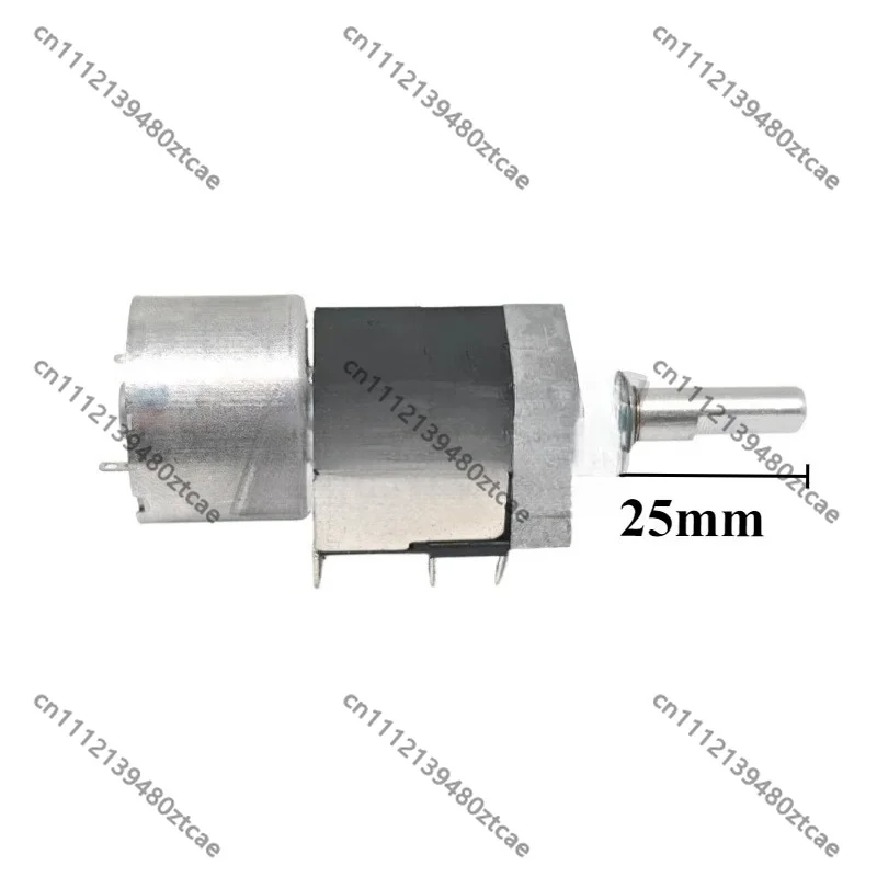 1Pc 4 Gang Motor Driven Rotary Potentiometer Half D Shaft 25mm 16 Pin B50KB Volume Control For Audio Power Amplifier