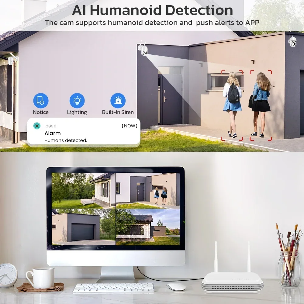 NVR 8CH 5MP XMeye WIFI Video Recorder For Wireless Security System TF Card Slot P2P H.265 iCSee nvr wifi