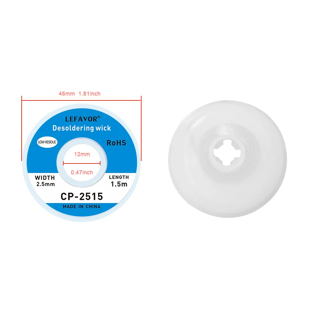 1.0-4.0mm Length Welding Wires Desoldering Mesh Braid Tape Copper Welding Point Solder Remover Wire Repair Tool for Soldering