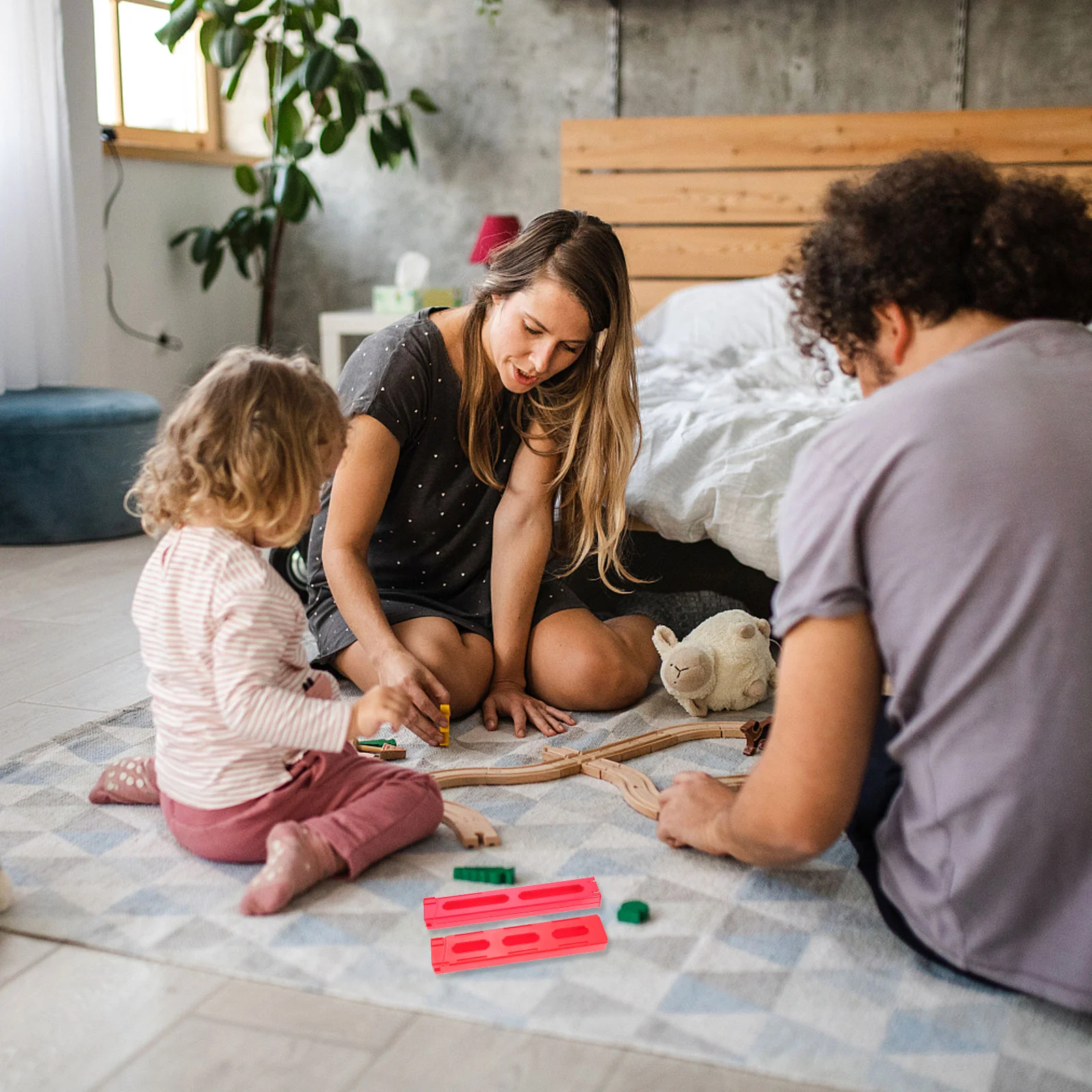 2 pezzi accessori per piccoli treni giocattoli per bambini forniture per posa di domino in plastica clip per treni strumenti di estensione per bambini