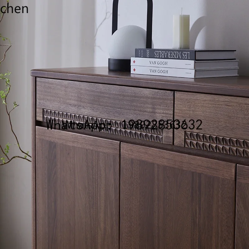 solid wood shoe cabinet three doors/two doors storage cabinet entrance entrance entrance living room locker