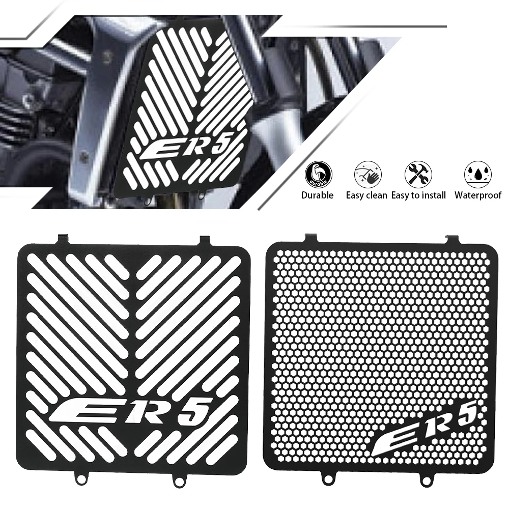 

ER5 For Kawasaki ER-5 ER 5 Motorcycle Radiator Grille Guard Cover Protection Protector 1997-2006 2005 2004 2003 2002 2001 2000