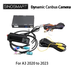 SINOSMART Dynamic Trajectory Reversing Camera for Audi A3 2020-2024 | CanBus Plug & Play Backup Camera
