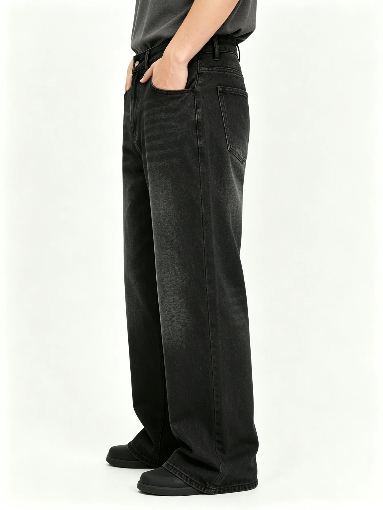 Acid Wash Retro Y2K Trendy American Street Multi-Pocket Wide Leg Denim Trousers Soft Elastic Cotton Fabric, Trendy Urban Outfit,