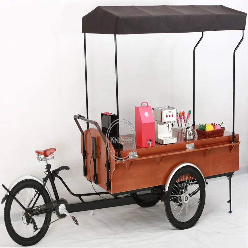 

Adult Coffee Retail Bike Electric Tricycle Manufacturer Mobile Food Vending Cart for Sale