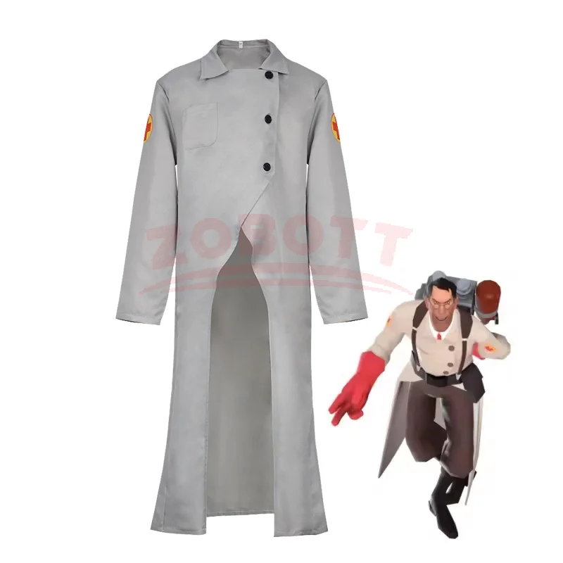 Game Fortress The Medic Dr. Ludwig Mantel Uniform Cosplay Kostüm Damen Herren Halloween Party Sets