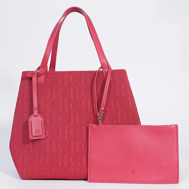 حقيبة يد ذات سعة كبيرة من CH أنيقة وأنيقة وواسعة للتنقل اليومي إلى الأمام مع حقيبة تسوق أنيقة للسيدات #3