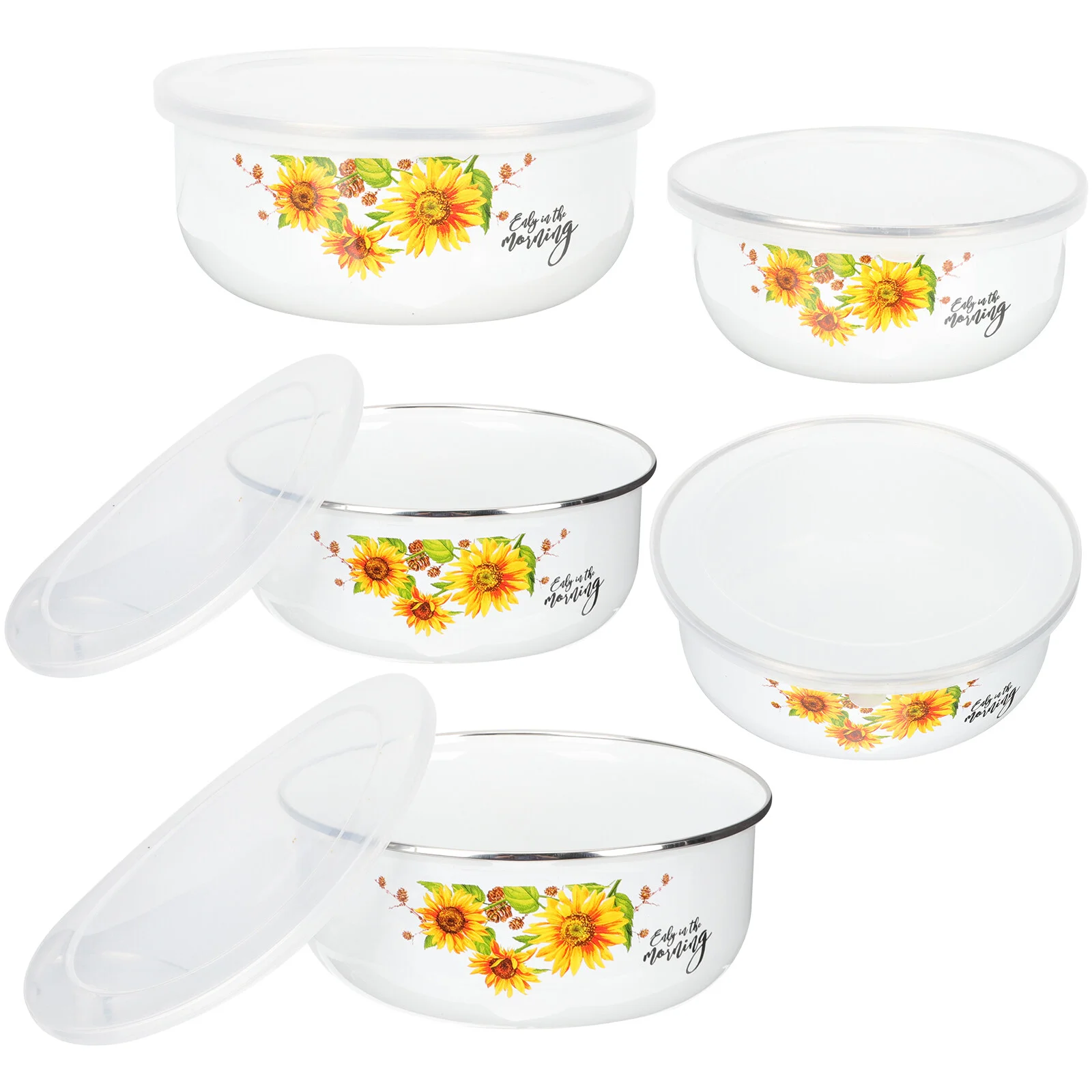 5Pcs Salad Noodle Bowls with Lid Instant Noodle Bowl Kitchen Supplies for Fresh and Convenient Meals