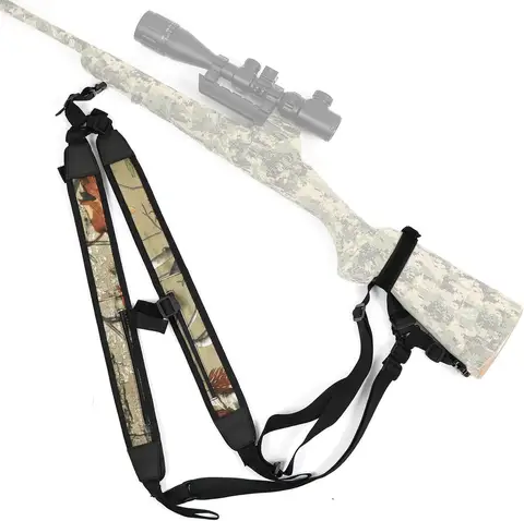 Rifle Airguns Airsoft AK47 AR15 AR10 M4 M16 HK416 Tactical 2 Point Gun Sling Hunting Camouflage Double Shoulder Backpack Strap A