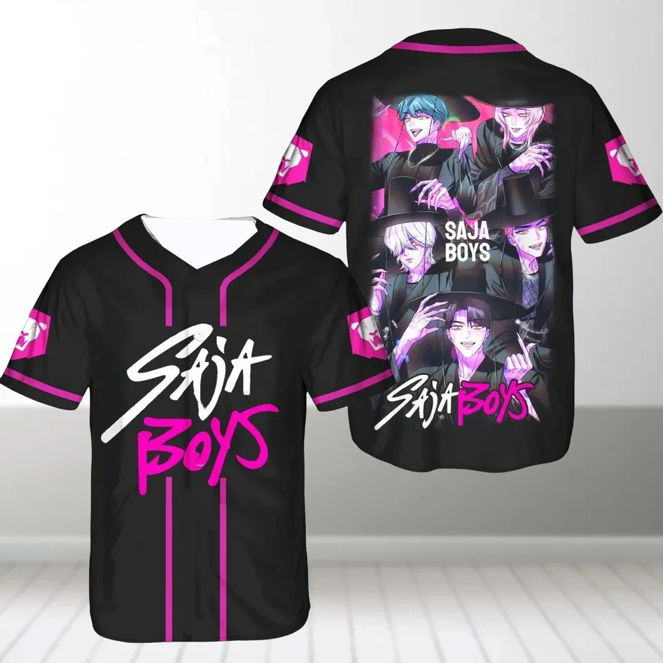 2025 موضة جديدة أنيمي KPop شيطان الصيادين تي شيرت ثلاثية الأبعاد طباعة طفل لطيف المحملة الرجال النساء قصيرة الأكمام Harajuku Y2k الملابس