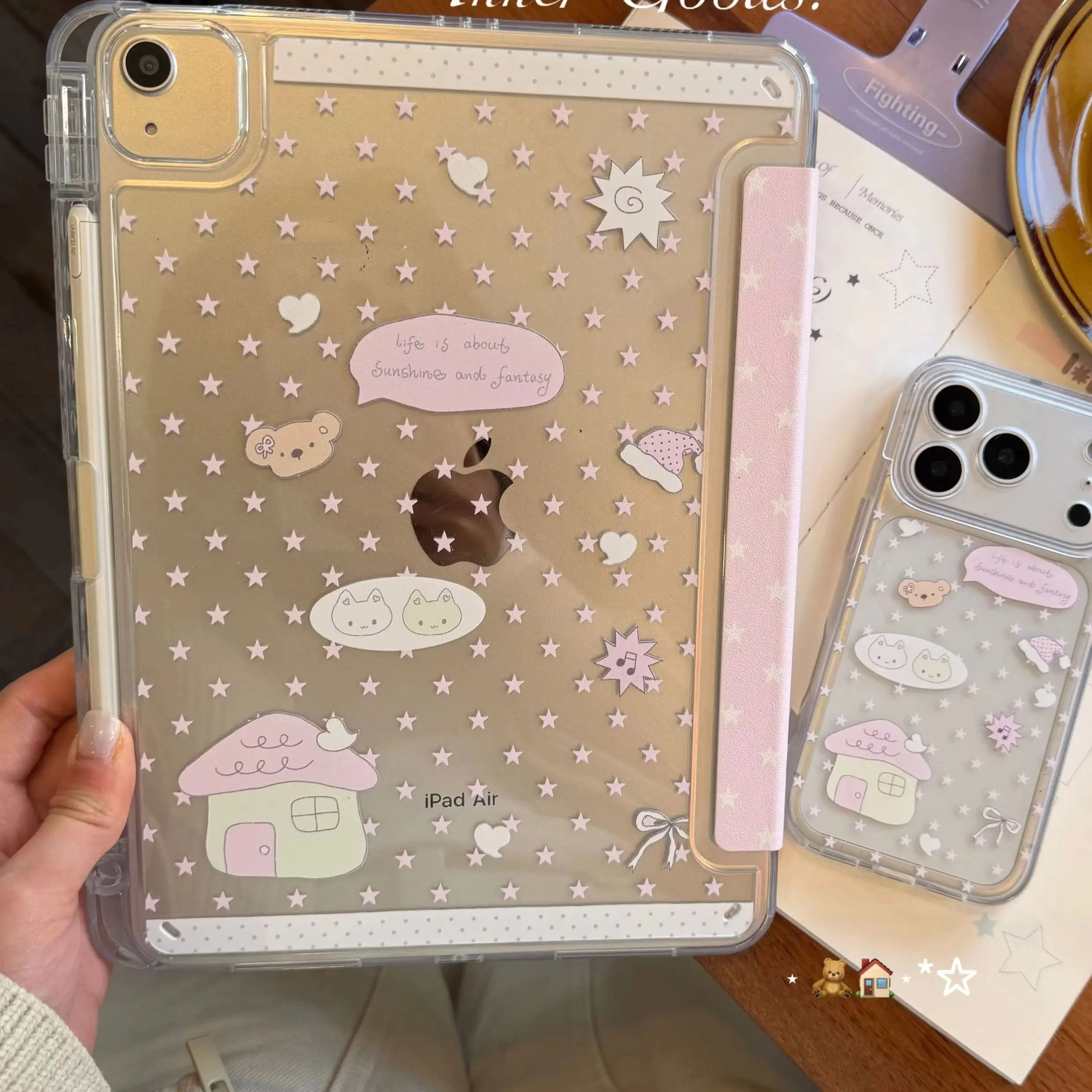 Cartoon Stars New Tablet Case For iPad Pro 11 12.9in 13 15 M1 M3 M4 9.7 10.2 5/6th 7/8/9 10 11th MINI Air 5 6 7 Trifold Case