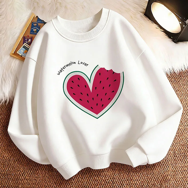 O-neck Pullover Sweet Watermelon Lover Printed Hoodie Kids Y2k Children's Sweatshirt Hoody Girls Casual Hoodies Hip Hop Clothes