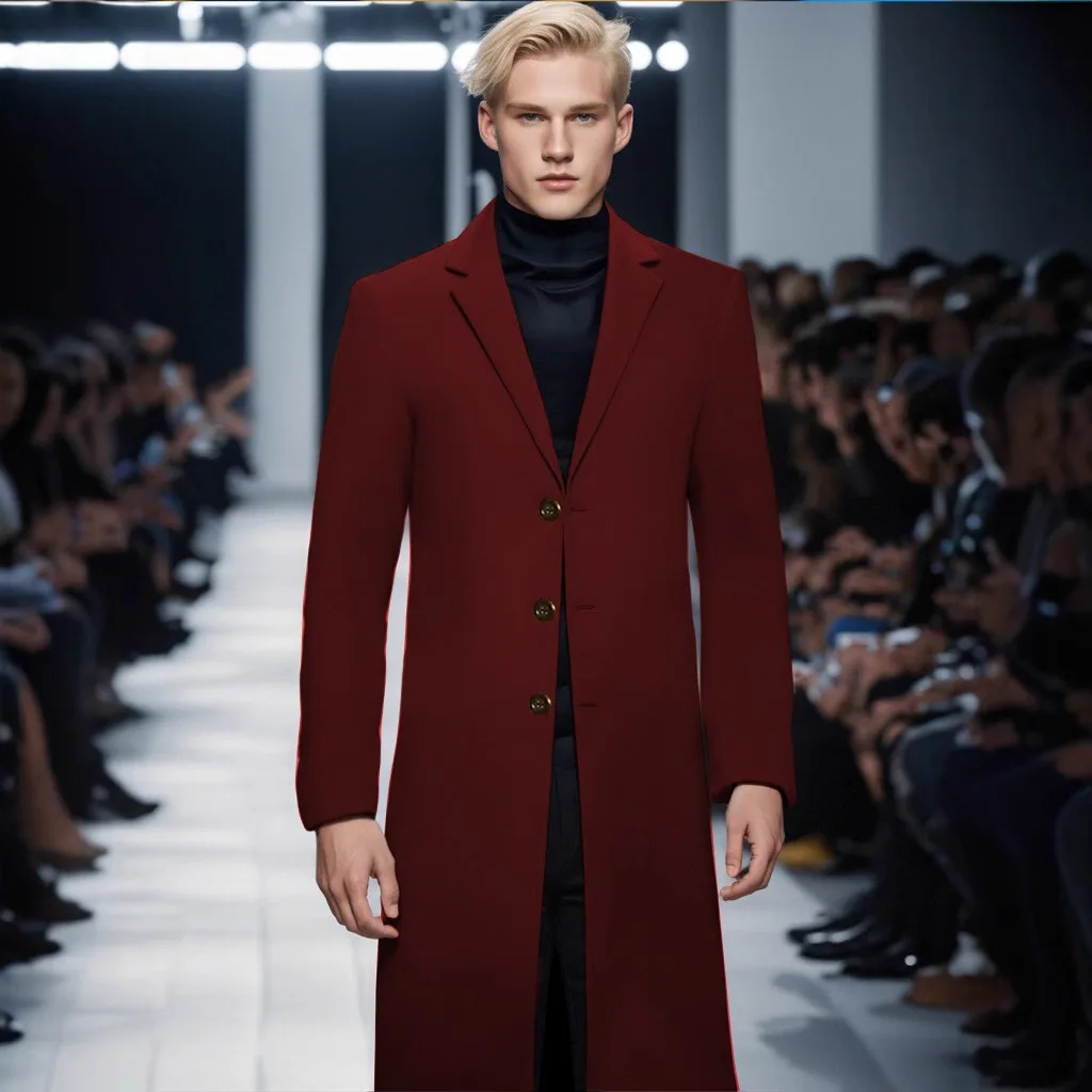 Trendy Trench Coat British Classic Size Woolen Classic Elegant Coat Extended Trench Coat