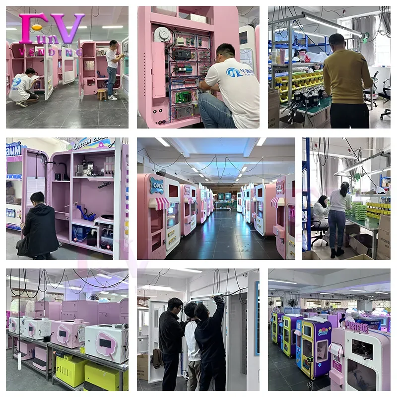 Commercial Automatic Mall Electric Professional Robot Cotton Candy Machine