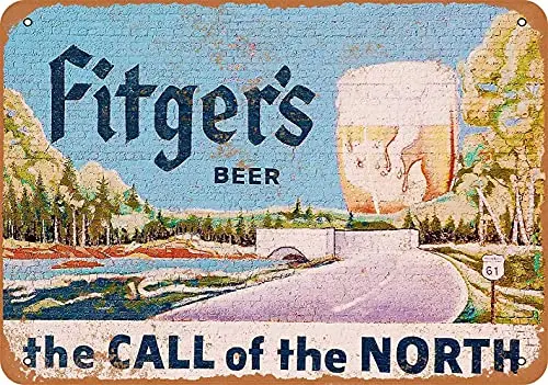 

Fitger'S Beer Wall Poster Tin Sign Vintage BBQ Restaurant Dinner Room Cafe Shop Decor