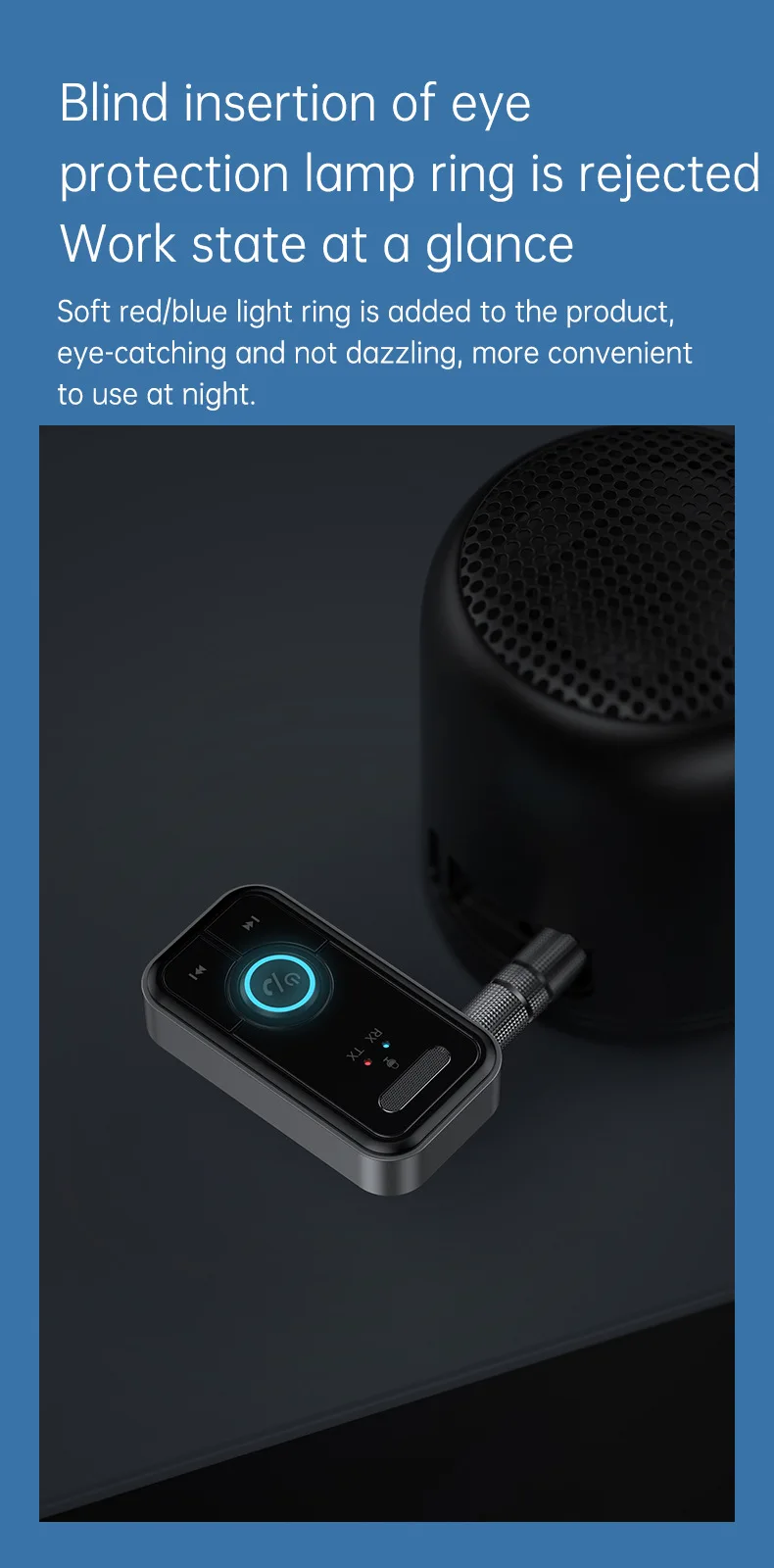 Bluetooth 5.3 Adapter Sender Empfänger Kabelloser Audio-Adapter für Auto Musik Kopfhörer Lautsprecher AUX Audio-Adapter mit 3,5mm Anschluss – Detail 12