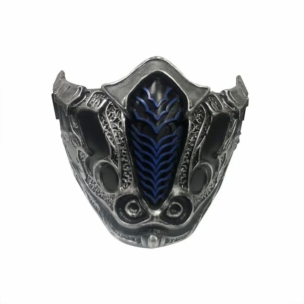 

Mortal Kombat Sub-Zero Mask Scorpion Mask Game Kombat Role-playing Masque Half Face Sub-Zero Masks Resin Masks Halloween Mask