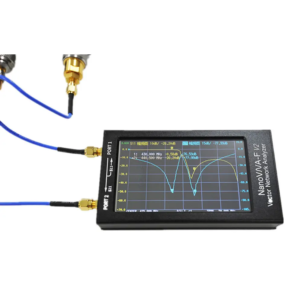 Imagem -05 - Nanovna v2 Vector Network Analyzer Digital Nano Vna Tester Lógica Antena Analyzer Onda Estacionária mf hf Vhf Uhf 3g S-a-a2