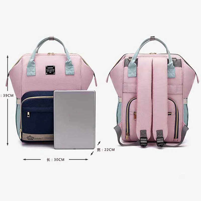 Lequeen Mode Mummie Moederschap Luiertas Merk Grote Capaciteit Baby Tas Rugzak Designer Verpleging Zak Voor Babyverzorging