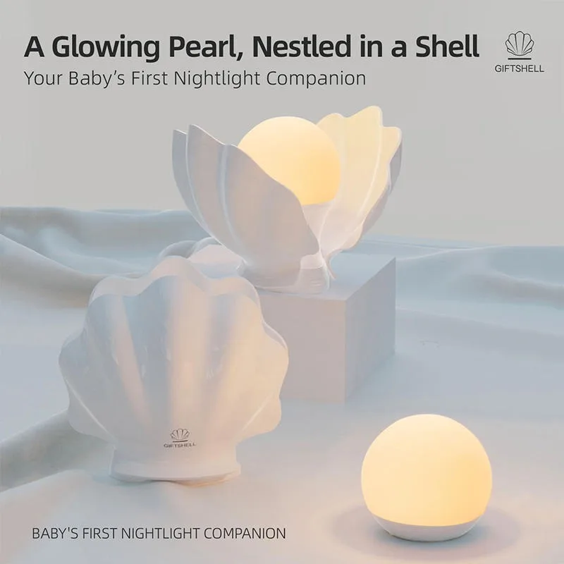 Children's Multi-Color Silicone Eye Protection Night Light Mother-Baby Atmosphere Lamp with Shell Pearl Effect view 2