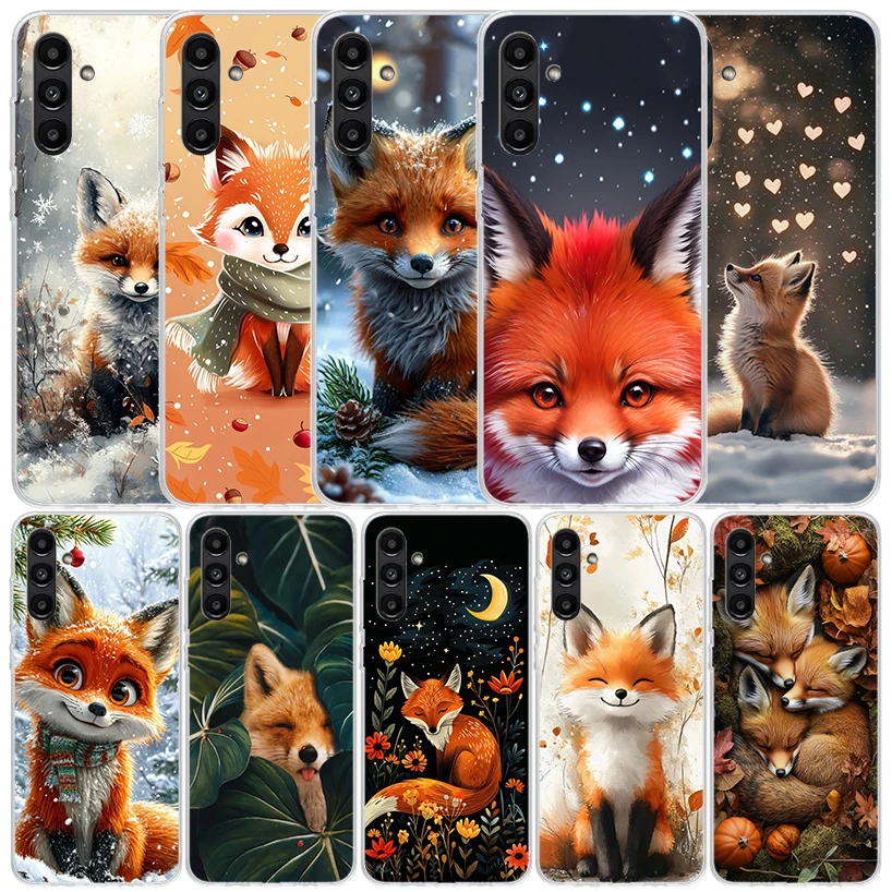 Animal Fox Cover for Samsung Galaxy A17 A37 A57 A16 A26 A36 A56 A15 A14 A55 Phone Case A13 A53 A25 A35 A24 A34 A23 A33 Galaxy A1