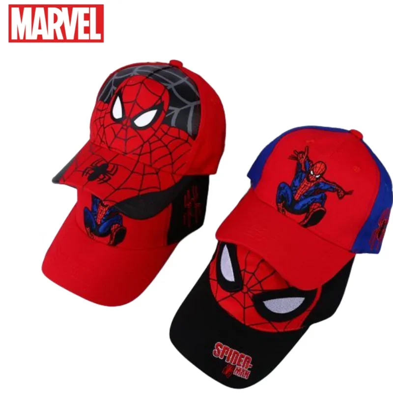 Marvel Movie Spider-Man Personalized Creative Cartoon Children Outdoor Leisure Outdoor Visor Baseball Peaked Cap Christmas Gift