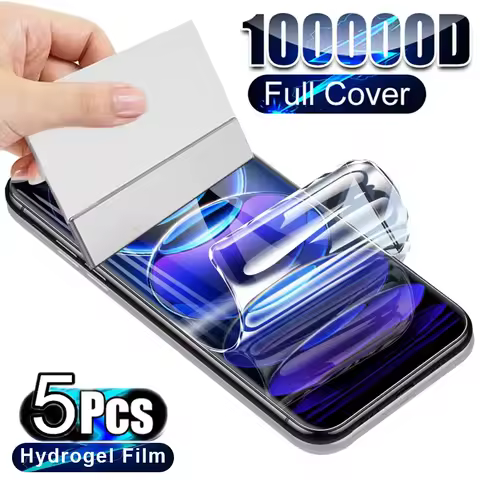 5Pcs Hydrogel Film for Poco X3 Pro X3 NFC M5S M5 Film Screen Protector for Xiaomi Poco F3 F4 GT F2 Pro M3 M4 X4 Pro 5G