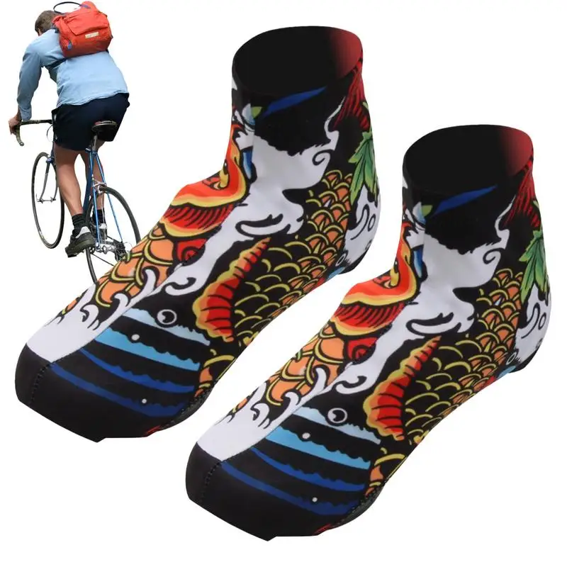 Windproof Shoe Covers Biking Overshoes Thermal Shoe Covers Quick-Drying Winter Warmer Breathable For Men Women Cold Weather Bike