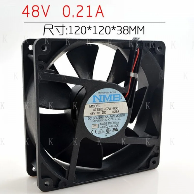 

C ДЛЯ 4715KL-07W-B30 48 В 0,21 А 12038 12 см 2950 об/мин инверторный охлаждающий вентилятор