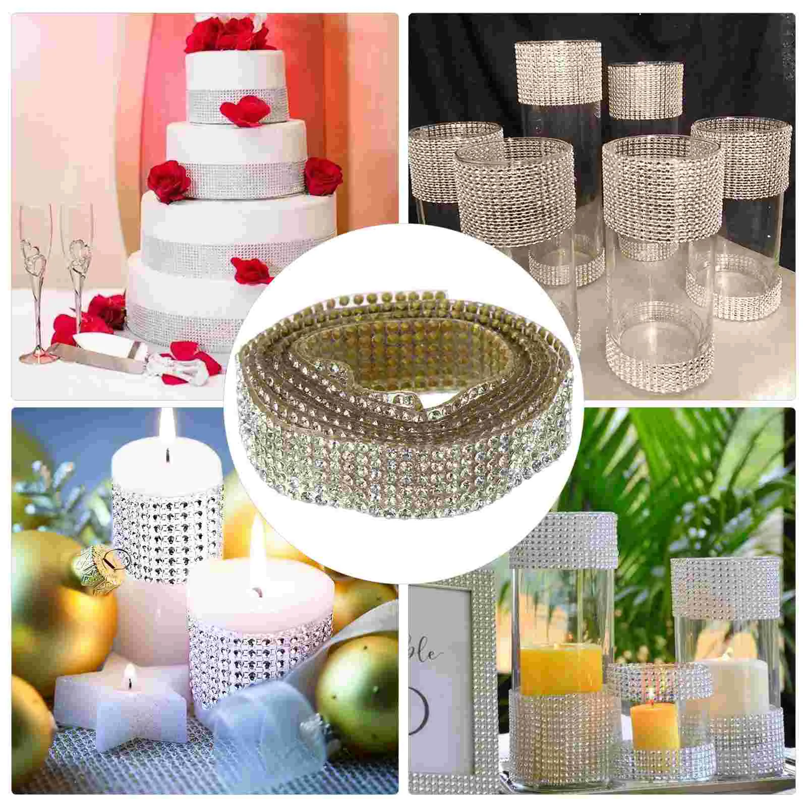 

Rhinestone Tassels Decorative Tape Banding Belts Silver Wrap Clothes Sandal Ribbon Crystal Sparkling Tape Rhinestone Chain