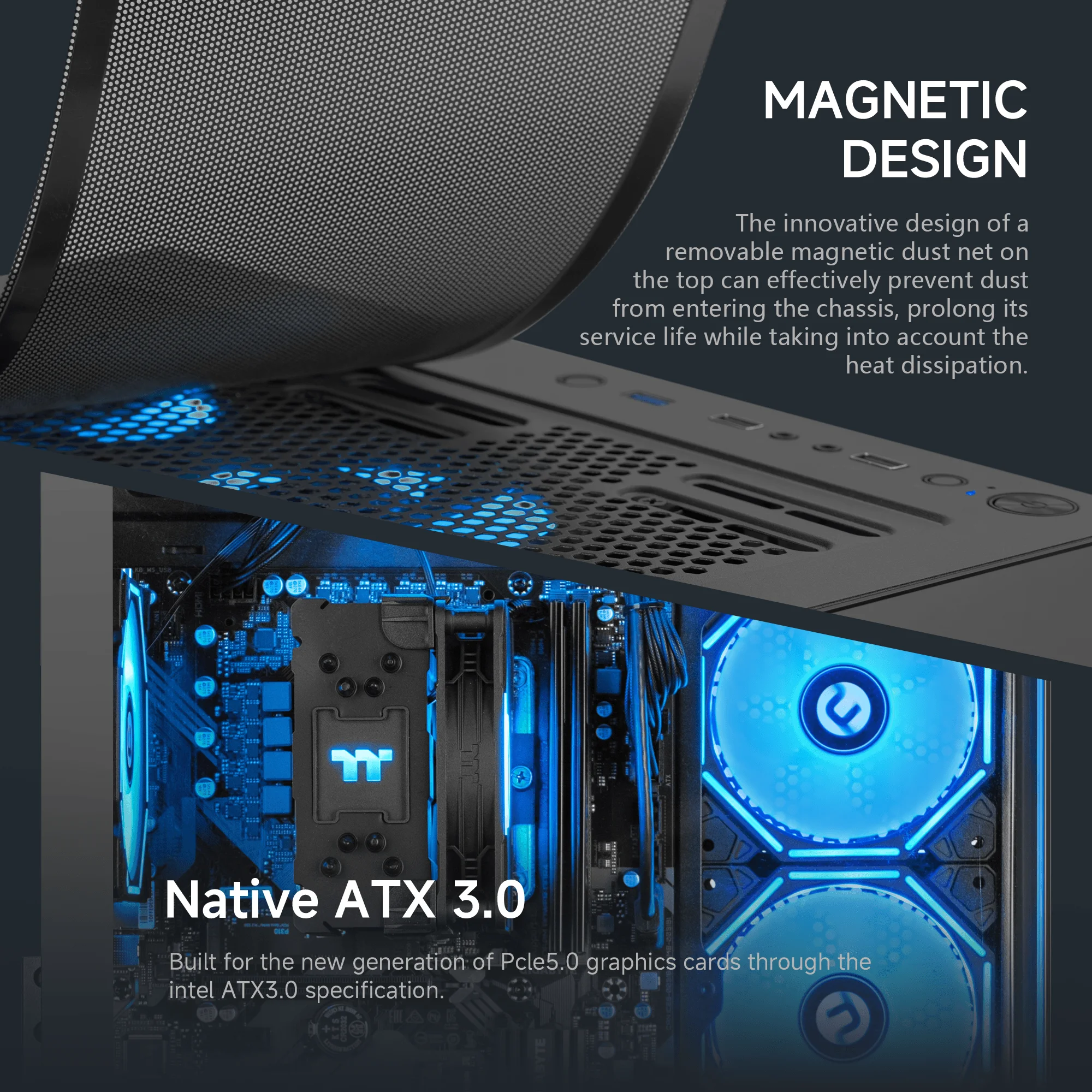 PC para Juegos Ningmei Lumishore, AMD Ryzen 7 5700G, 16GB RAM, 1TB SSD, WiFi, Windows 11