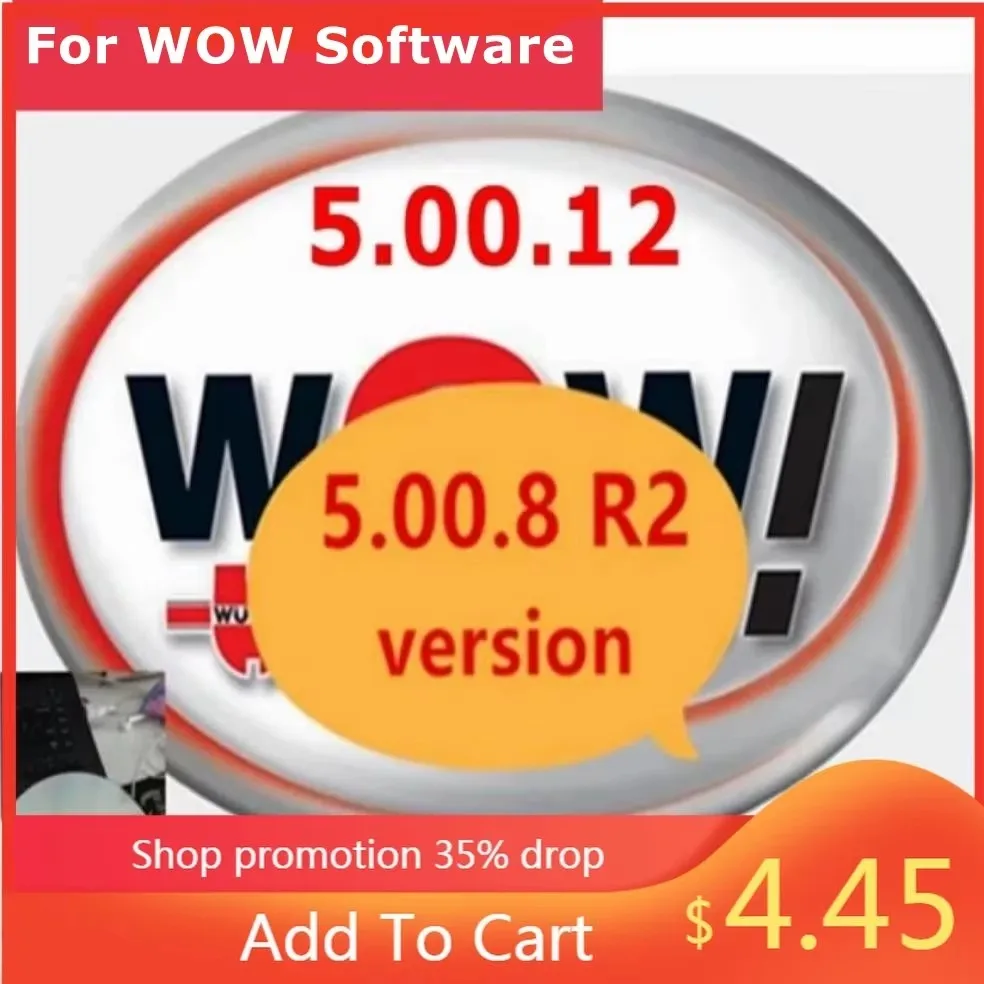 

2025 Hot Sale W-ur-th WOW V5.00.12 WOW 5.00.8 R2 Software Multi-languages with Keygen For Tcs Multi-diag Cars Diagnostic Tool