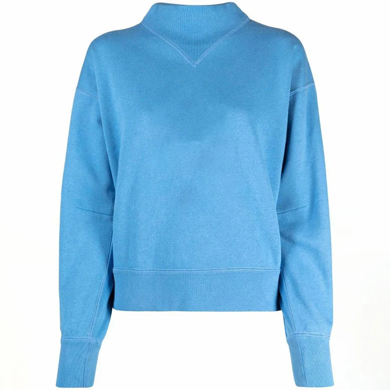 Sweat-shirt en coton à manches longues pour femmes, pulls à col haut, mode décontractée, lettres imprimées classiques, PVD, Y-Female