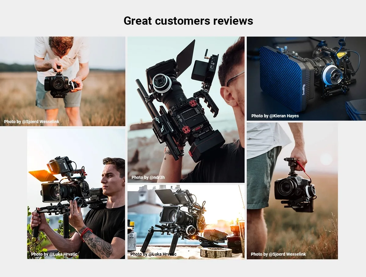 SMALLRIG Mini Matte Box Lite 3575 - Compatible Objectifs 67-95mm, Filtre Drapeau Supérieur Pour Appareils Photo Et Caméras