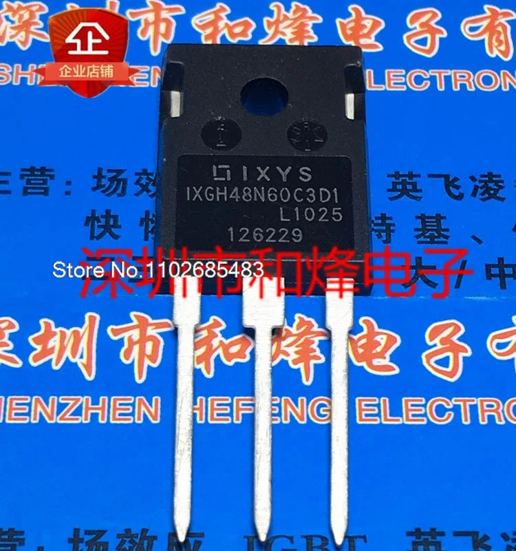 

(5PCS/LOT) IXGH48N60C3D1 TO-247 MOS 600V 75A