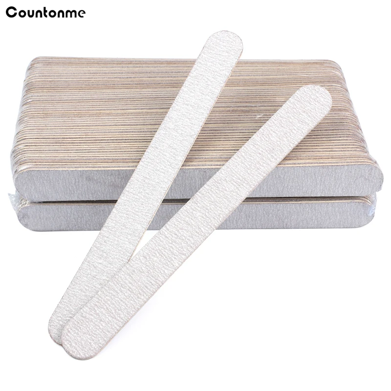 

Grey Nail Files For Acrylic Nails 100/180 Grit 100Pcs Wooden Straight Nail Files For Natural Nails Doubled Sides Washable Sticks