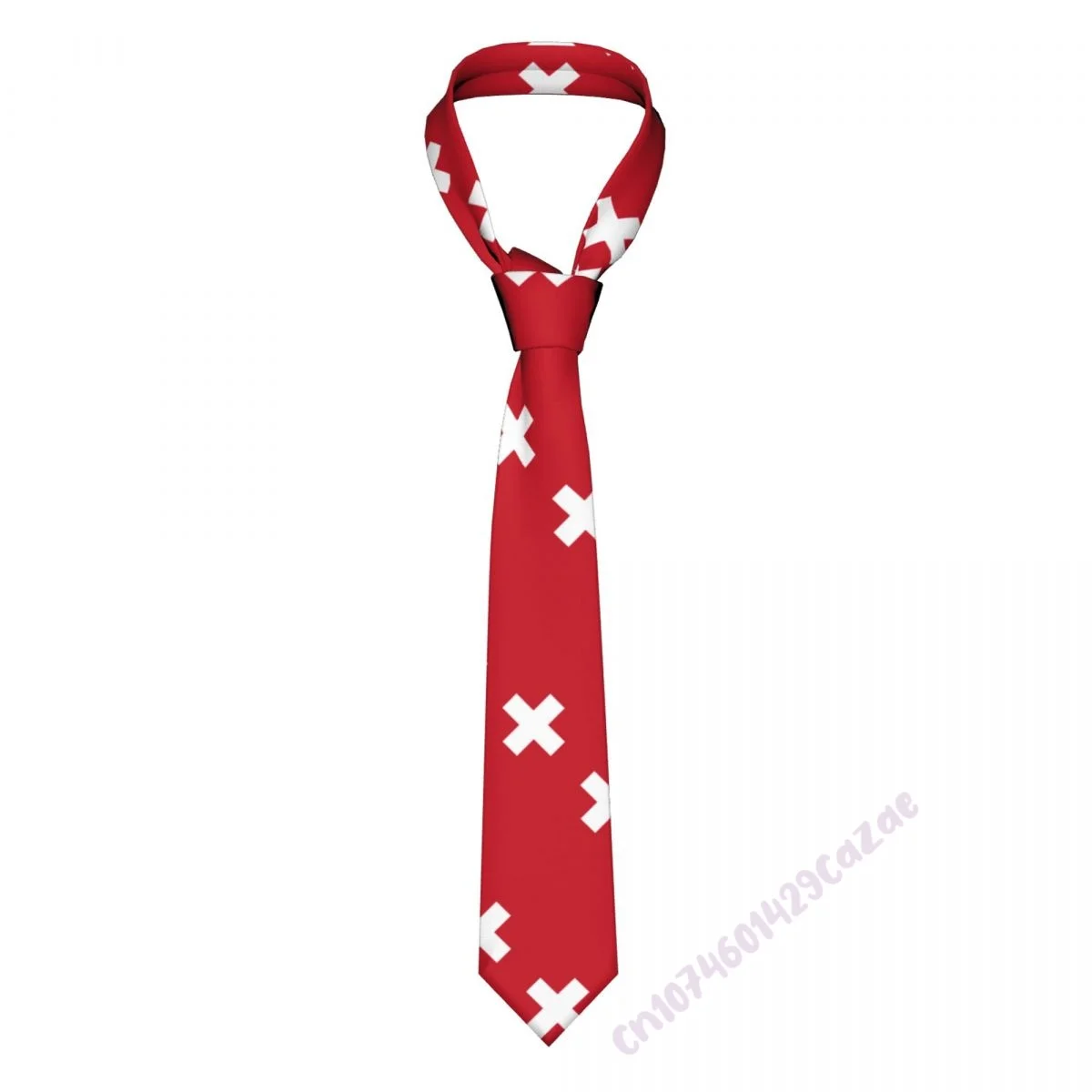 Switzerland Flag Neck Ties For Men Women Casual Plaid Tie Suits Slim Wedding Party Necktie Gravatas For Gift Proud