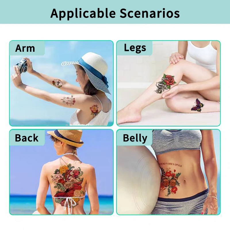 5/10 ชุด A4 Transfer กระดาษ DIY Art กันน้ําชั่วคราว Tattoo Skin กระดาษอิงค์เจ็ทหรือเครื่องพิมพ์เลเซอร์เหมาะสําหรับผู้ใหญ่เด็ก