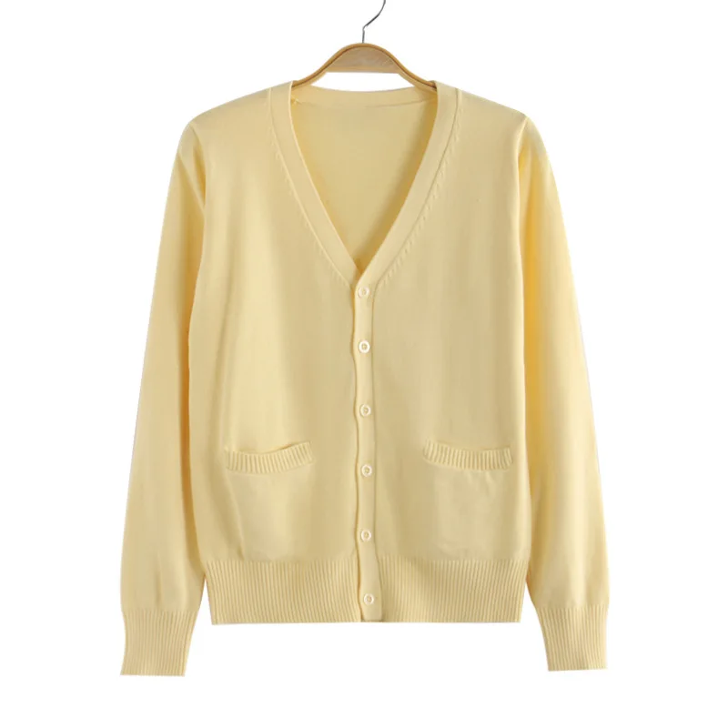 Confortável jk uniforme camisola cardigan jaqueta básica feminina outono e inverno japonês estilo universitário uniforme escolar malhas topos